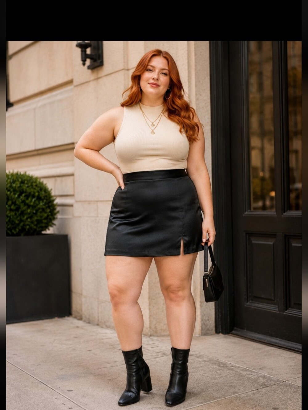 Wild Fable Black Mini Skirt Plus Size 1X